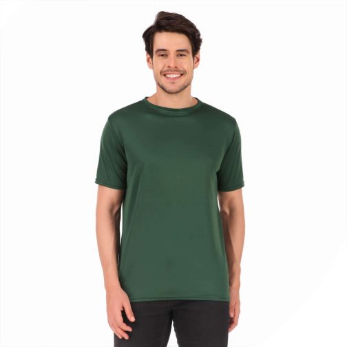 Rounded Neck Dark Green T-Shirt