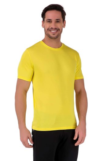 Rounded Neck yellow T-Shirt #671
