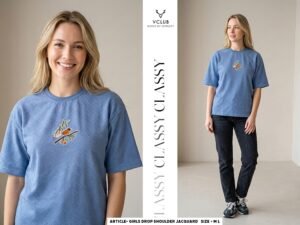 Women Drop Shoulder Jacquard