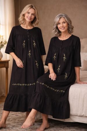 Premium Cotton Ladies Woven Nightwear